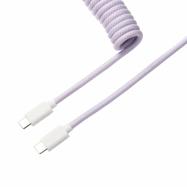 Keychron Coiled Aviator Cable - Light Purple/Straight